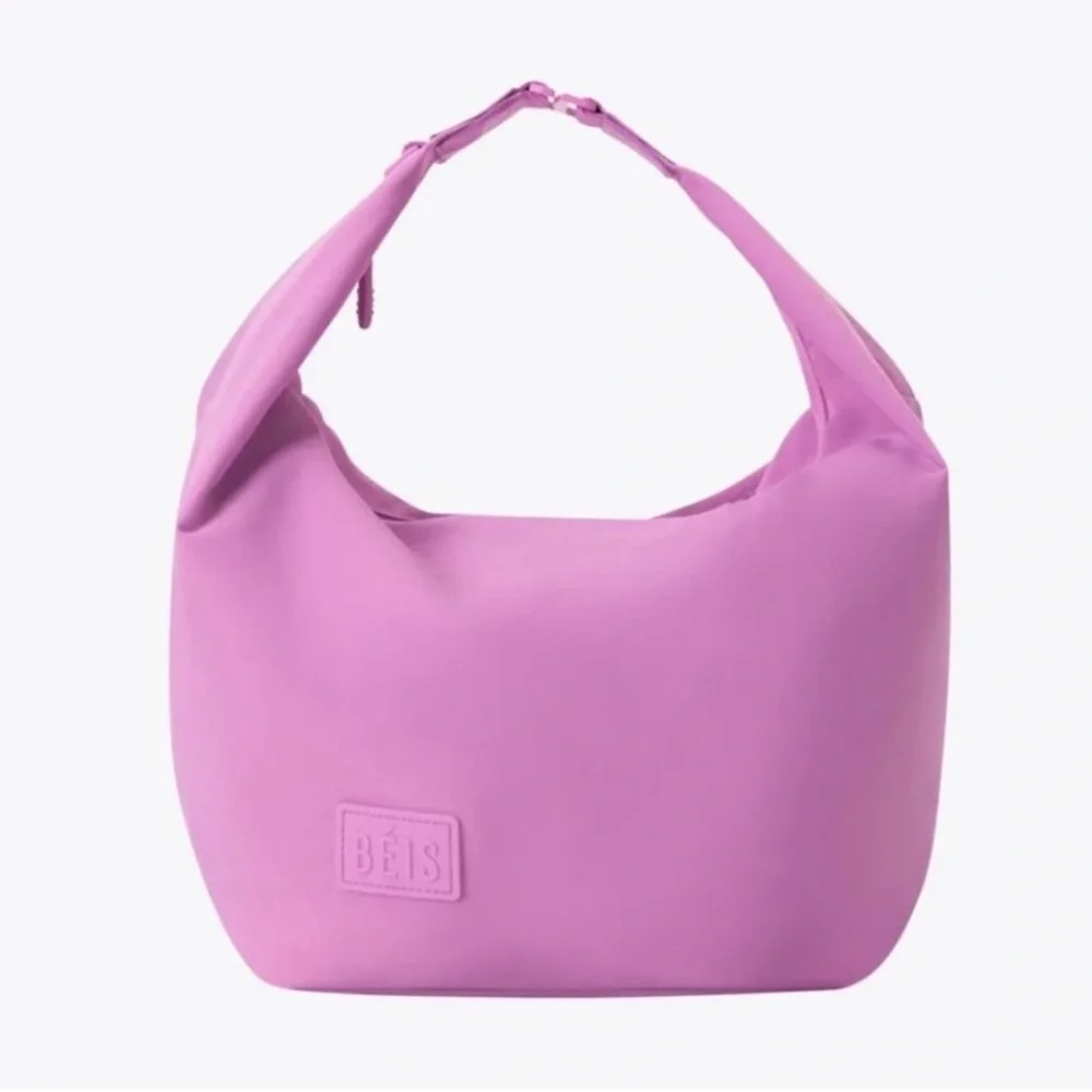 BÉIS The Crescent Catchall in Berry pink purple Pink Shoulder Bag dual wear NWT - Picture 3 of 4